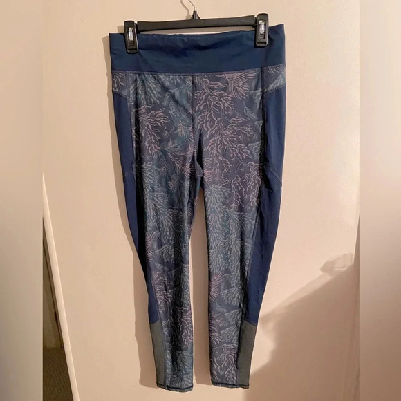 Sweaty Betty Leggings Mid Rise 7/8 Mesh panel Floral RN03525806 Large Short - Picture 1 of 9